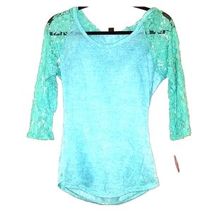 Decoded Juniors Lace Hoodie Top
